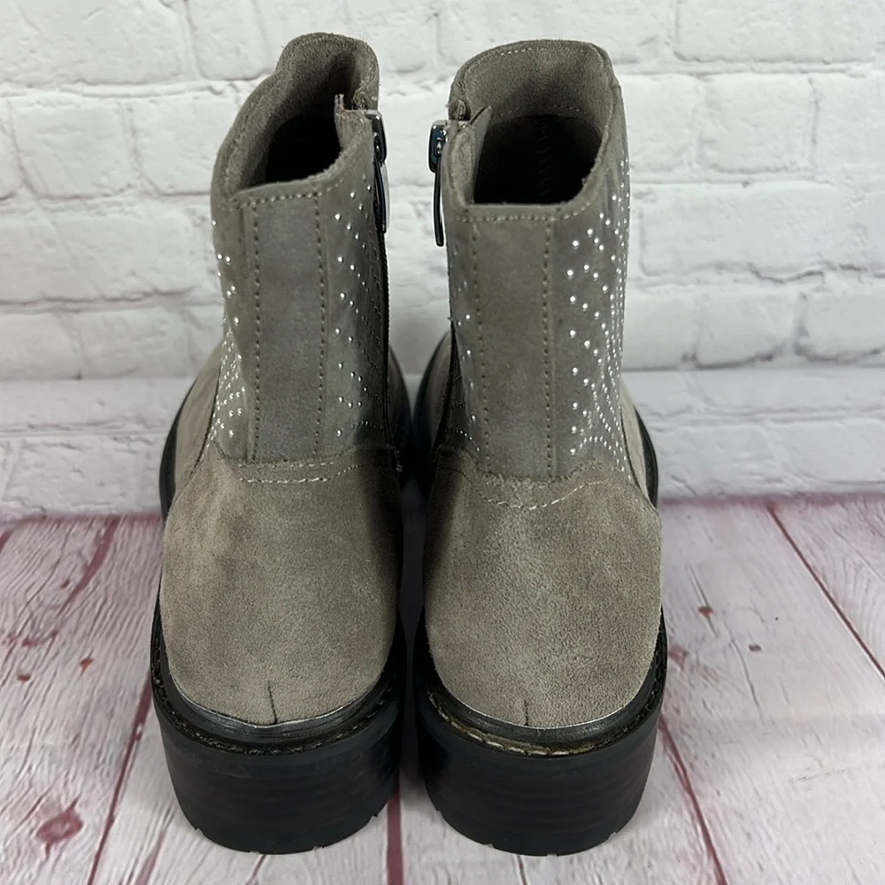 Steven Natural Comfort Latte Suede Studded Bootie Size 8